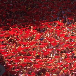 san fermin outfil red and white