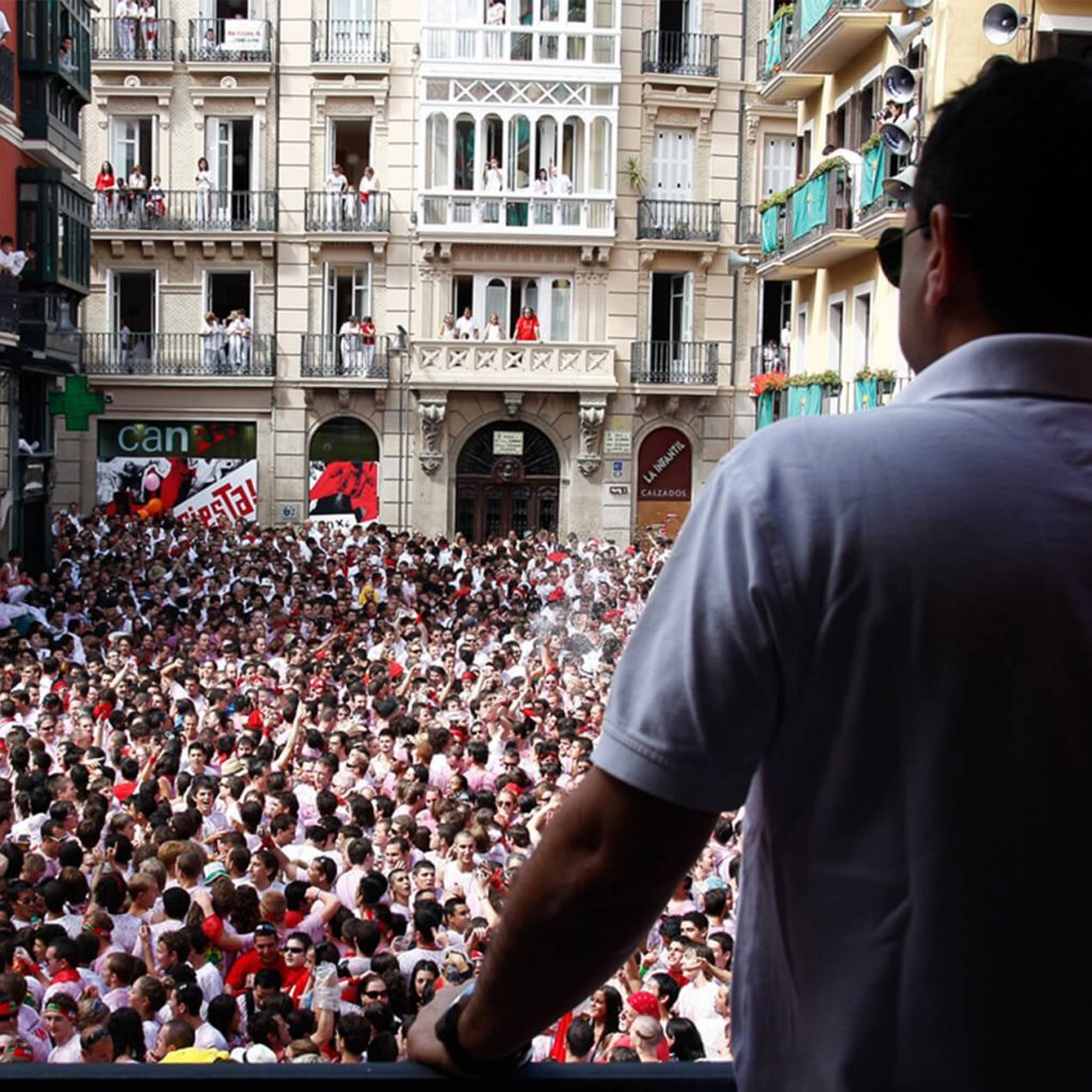 Balconies for Chupinazo San Fermin 2024 Open Ceremony Pamplona Fiesta