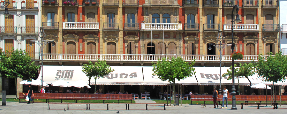 Cafe Iruña in Pamplona city , Spain