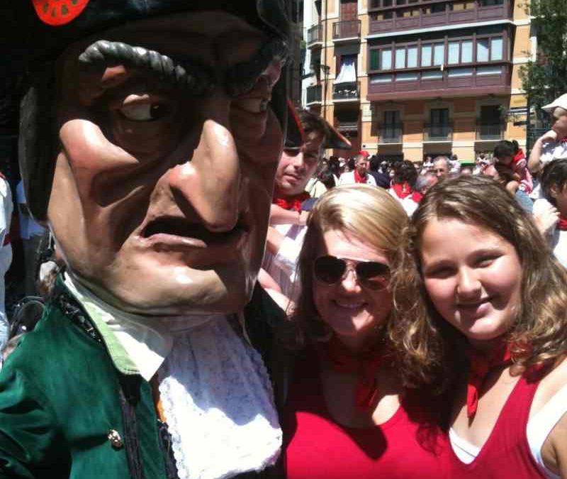 Giants and Big-heads parade during San Fermin