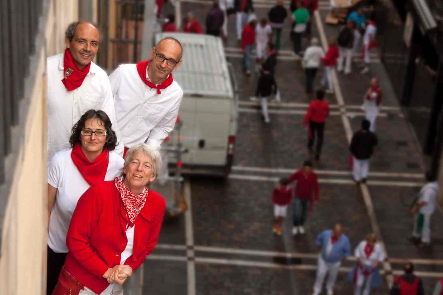 Part of our team in pamplona fiesta.com